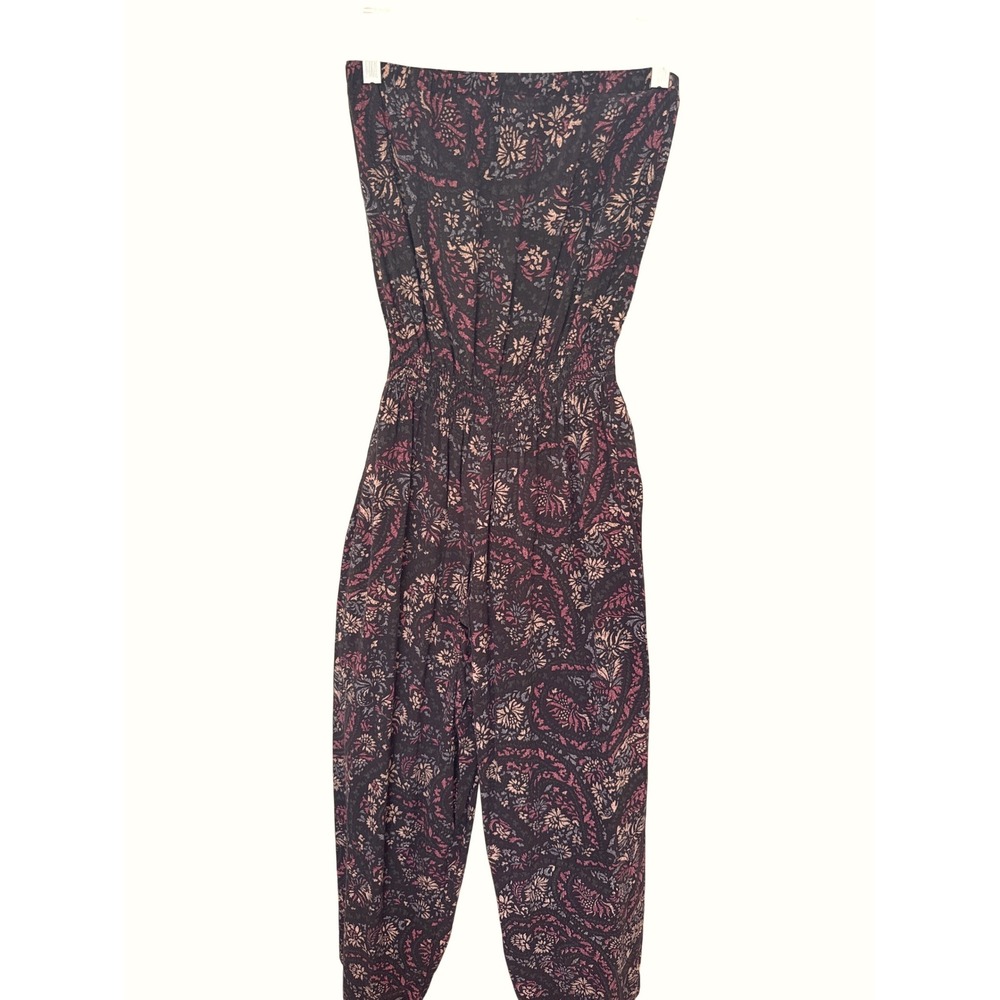 Womens Floral Paisley Print Strapless Jumpsuit Abercrombie & Fitch XS boho